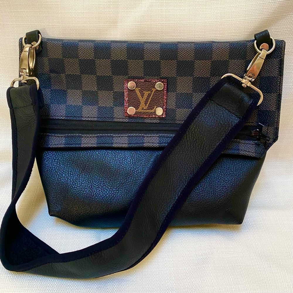 Black Shoulder Purse Handbag Repurposed